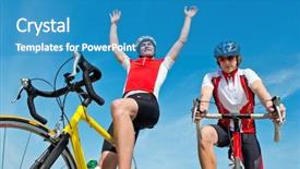  Presentation with finish line - Cool new PPT layouts with crossing the finish line inch backdrop and a  colored foreground