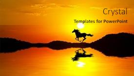  Presentation with school crossing safety - Amazing presentation theme having crossing the mountain with sunset backdrop and a light gray colored foreground