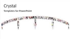  Presentation with achievement - Slide deck consisting of crossover - achievement idea people diversity background and a  colored foreground