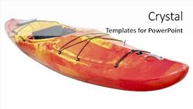  Presentation with river irrigation - Slides featuring crossover kayak whitewater and river background and a white colored foreground