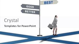  Presentation with crossroads - Theme enhanced with crossroads-concept-with-good-better background and a white colored foreground