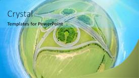  Presentation with green planet - Slides consisting of crossroads-on-the-green-planet background and a arctic colored foreground