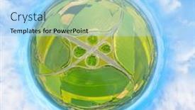  Presentation with green planet - Slide deck featuring crossroads-on-the-green-planet background and a light blue colored foreground