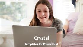  Presentation with teenage girl - PPT layouts having  background and a  colored foreground