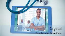  Presentation with chat - PPT theme consisting of  background and a  colored foreground