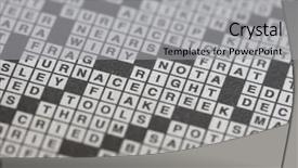  Presentation with game crossword puzzle - PPT theme featuring crossword background and a light gray colored foreground