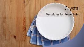  Presentation with wooden - Beautiful slide deck featuring crostata mould on the wooden backdrop and a coral colored foreground