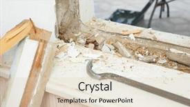  Presentation with old - Beautiful PPT layouts featuring crowbar on old wooden window backdrop and a lemonade colored foreground