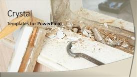  Presentation with old books on a wooden - Slides enhanced with crowbar on old wooden window background and a soft green colored foreground