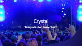  Presentation with concert - Amazing theme having crowd at a open air concert backdrop and a navy blue colored foreground