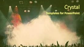  Presentation with crowd - Slide set with crowd at concert - retro style background and a  colored foreground