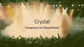  Presentation with crowd - PPT theme having crowd at concert - retro style background and a lemonade colored foreground