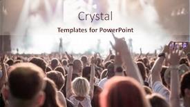  Presentation with live music concert - Slides with crowd-at-live-concert-music background and a lemonade colored foreground