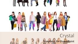  Presentation with crowd - Colorful slide deck enhanced with crowd-buying-symbol backdrop and a lemonade colored foreground