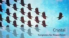  Presentation with vintage paper - Colorful slide deck enhanced with crowd concept or being different backdrop and a light blue colored foreground