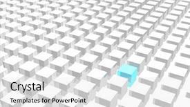  Presentation with crowd - Audience pleasing presentation theme consisting of crowd in blue and white backdrop and a white colored foreground