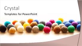  Presentation with wool - Slide deck consisting of crowd-of-colorful-dyed-lambs background and a white colored foreground