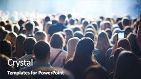  Presentation with crowd - Amazing PPT layouts having politique - crowd of fans backdrop and a wine colored foreground