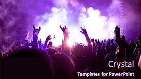  Presentation with crowd - Slide set consisting of crowd-of-people-dancing background and a  colored foreground