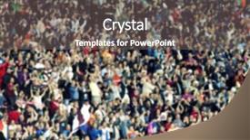  Presentation with soccer fans - Presentation having crowd of soccer fans background and a  colored foreground