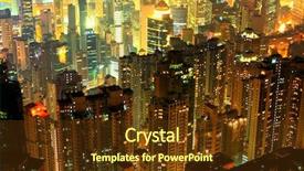  Presentation with residential - Presentation design with crowded residential building in night background and a tawny brown colored foreground