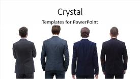  Presentation with group - Slide set having crowds collection - back view group of business background and a white colored foreground