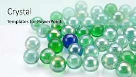  Presentation with marbles - Slides enhanced with crowds collection - blue marbles stand background and a soft green colored foreground
