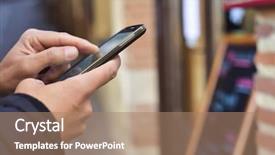  Presentation with restaurant - Slide deck consisting of crowdsourcing - closeup of a young caucasian background and a coral colored foreground