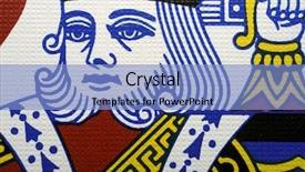  Presentation with bibliography on king - Slide deck having crown heart - king background and a light blue colored foreground