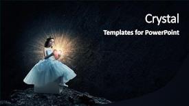  Presentation with prince princess fairy - Colorful slides enhanced with crown heart - she is cute princess backdrop and a black colored foreground