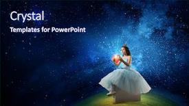  Presentation with prince princess fairy - PPT theme with crown heart - she is cute princess background and a navy blue colored foreground