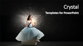  Presentation with princess - Slides with crown heart - she is cute princess background and a black colored foreground