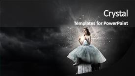  Presentation with princess - Colorful slide set enhanced with crown heart - she is little princess mixed backdrop and a  colored foreground