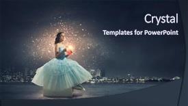  Presentation with princess - Colorful slides enhanced with crown heart - she is little princess mixed backdrop and a  colored foreground