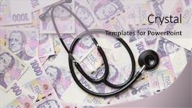  Presentation with crown - PPT theme having crown heart - stethoscope on money czech background background and a light gray colored foreground