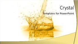  Presentation with orange juice - Theme featuring crown life - orange juice splash isolated background and a  colored foreground