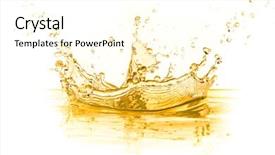  Presentation with orange juice - Amazing presentation design having crown life - orange juice splash isolated backdrop and a  colored foreground