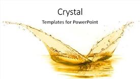  Presentation with orange juice - Presentation enhanced with crown life - orange juice splash isolated background and a  colored foreground