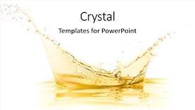  Presentation with orange life buoy splash water - PPT layouts consisting of crown life - orange juice splash isolated background and a white colored foreground