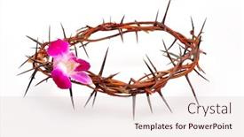  Presentation with thorns - Presentation theme having redemption - crown made of thorns background and a lemonade colored foreground