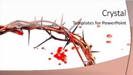  Presentation with thorns - PPT theme having crown made of thorns background and a white colored foreground