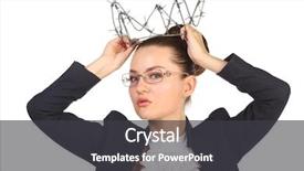  Presentation with barbed wire fence prison concept - Slides having crown of barbed wire background and a dark gray colored foreground