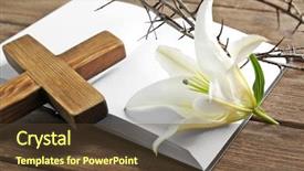  Presentation with crown thorns - Cool new presentation with crown of thorns holy bible backdrop and a tawny brown colored foreground