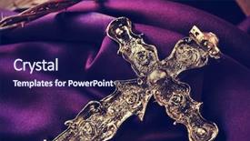  Presentation with drapery - Theme with crown of thorns of jesus background and a navy blue colored foreground