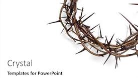  Presentation with crown thorns - Amazing slide deck having crown-of-thorns backdrop and a white colored foreground