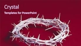  Presentation with crown thorns - Beautiful slide deck featuring crown of thorns backdrop and a wine colored foreground