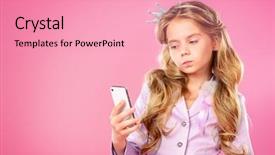  Presentation with kids fashion - Slide deck enhanced with crown on her head background and a coral colored foreground