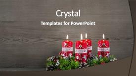  Presentation with advent - Audience pleasing theme consisting of advent wreath or crown backdrop and a gray colored foreground