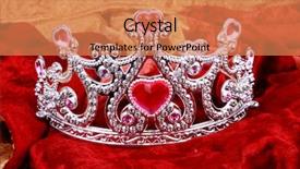  Presentation with crown - Theme consisting of crown background and a coral colored foreground