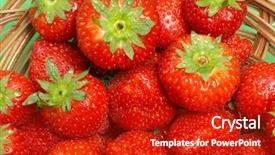  Presentation with strawberries - Theme consisting of crs - small basket with strawberries background and a  colored foreground